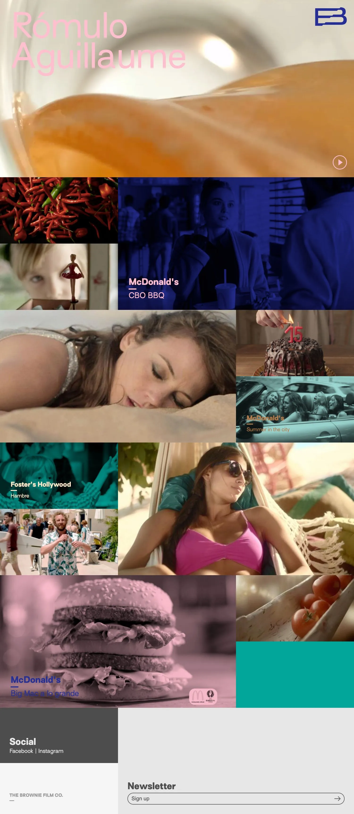 Brownie - Website administrable a medida productora audiovisual