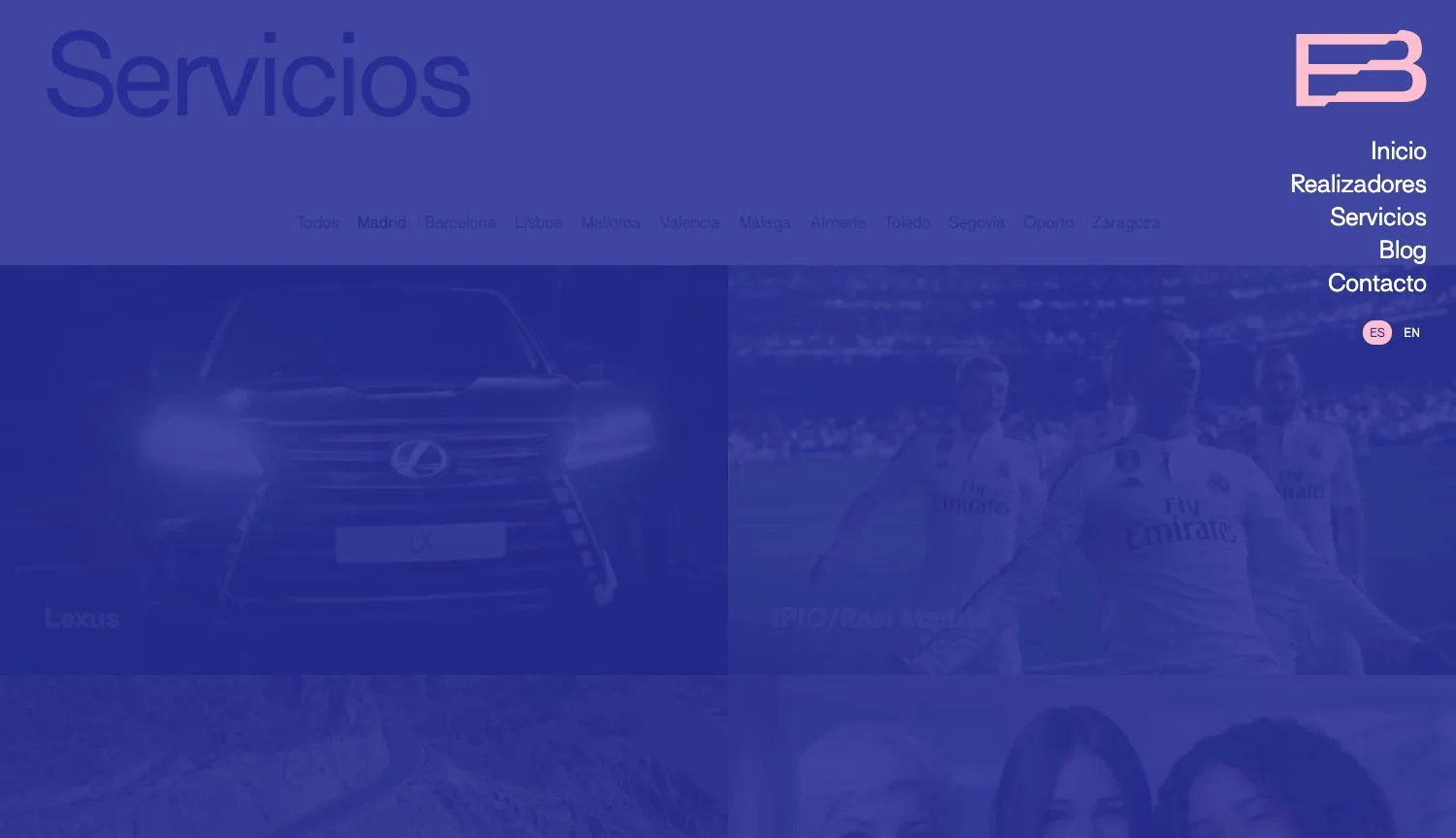 Brownie - Website administrable a medida productora audiovisual