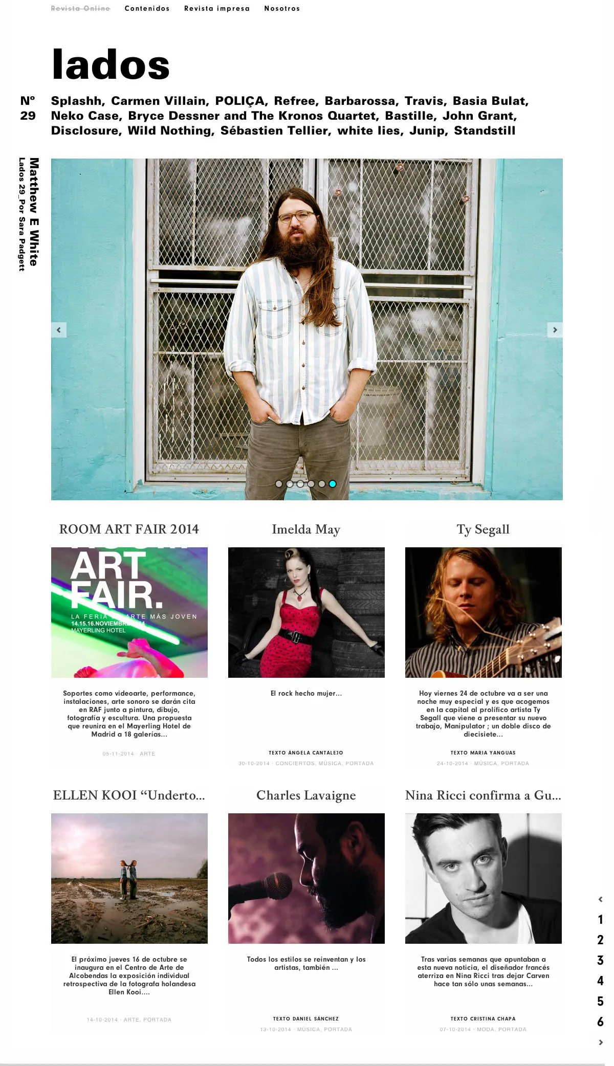 Lados Magazine - Diseño website, frontend y backend en proyecto online de magazine online en Zaragoza.