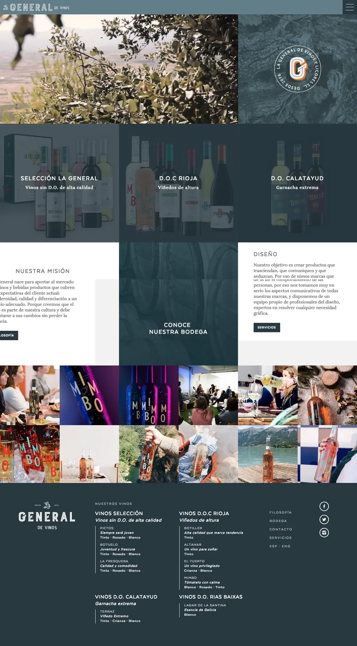 Diseño website y frontend para proyecto online de vinos en Zaragoza y Barcelona