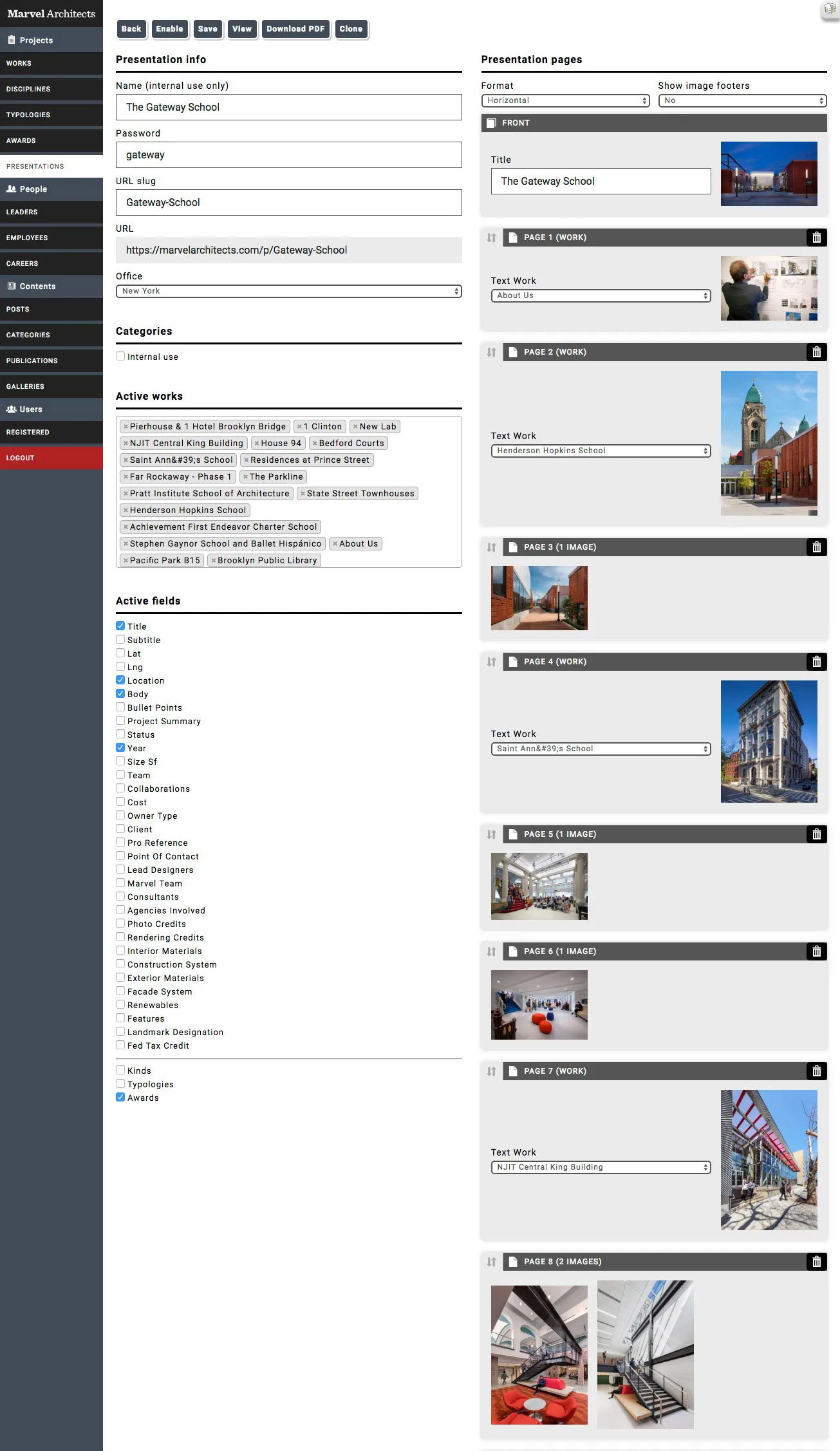 Marvel Architects - Intranet a medida para empresa de arquitectura